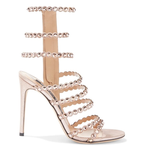 Sergio Rossi Shoes - Sergio Rossi Kimberly 105 Crystal Heeled Sandals